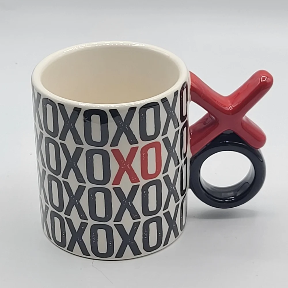 Pier 1 Imports Mug XOXO Coffee Cup Dolomite